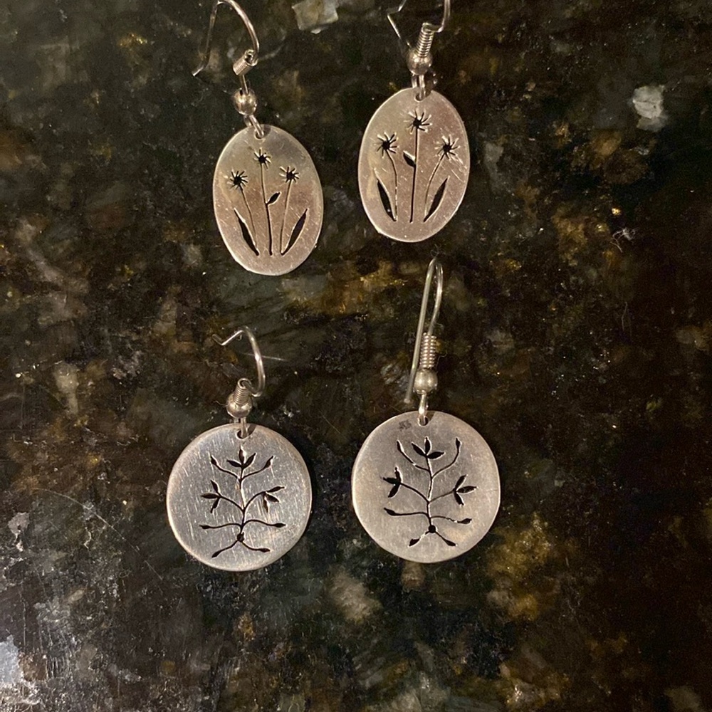 Handcrafted sterling silver earrings